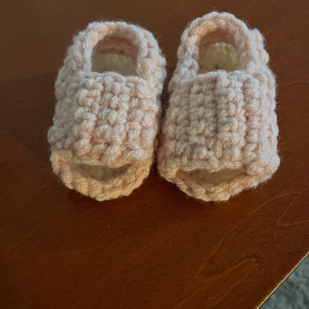 Handmade Pink Baby crocheted sandals